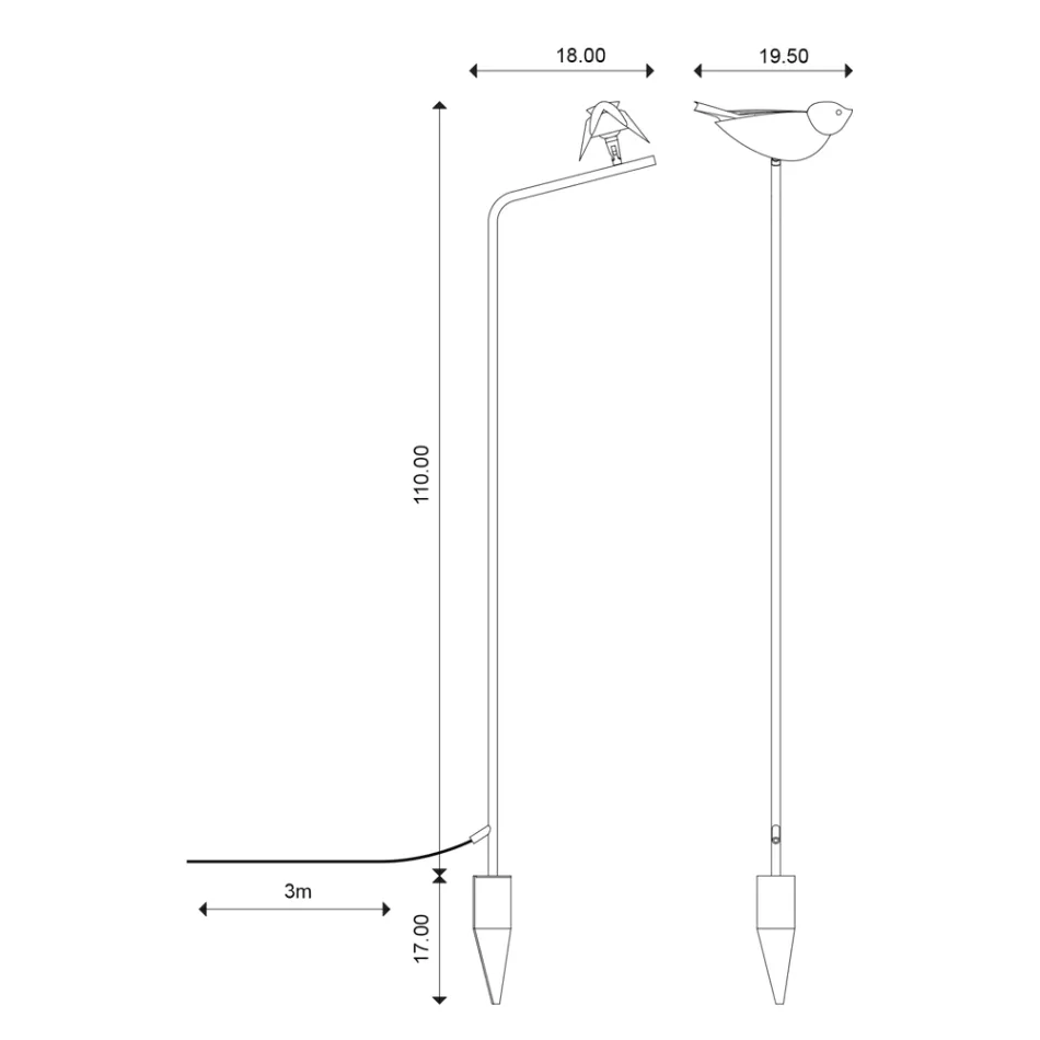 Udendørslampe i emaljeret toscansk majolica Made in Italy - Uccellino Viadurini