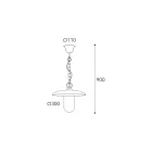 Udendørslampe i messing, glas og IP44 fremstillet i Italien - Drago Viadurini