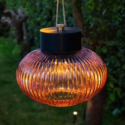Udendørslampe i sort polycarbonat og glas Made in Italy - Creative Viadurini