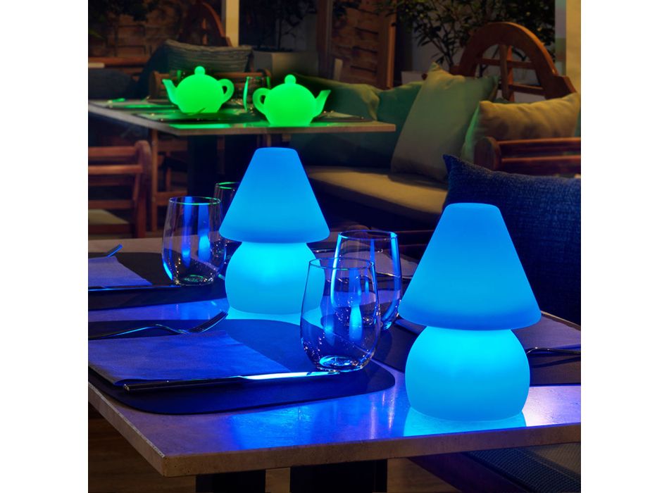 Udendørslampe i polyethylen RGB LED-lys Fremstillet i Italien - Marisol Viadurini