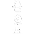 Udendørslampe i polyethylen RGB LED-lys Fremstillet i Italien - Marisol Viadurini