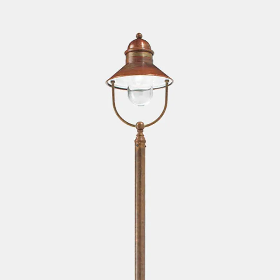 Havelampe Lamppost Vintage messing og kobber 3 størrelser - Borgo af Il Fanale Viadurini