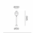 Havelampe Lamppost Vintage messing og kobber 3 størrelser - Borgo af Il Fanale Viadurini