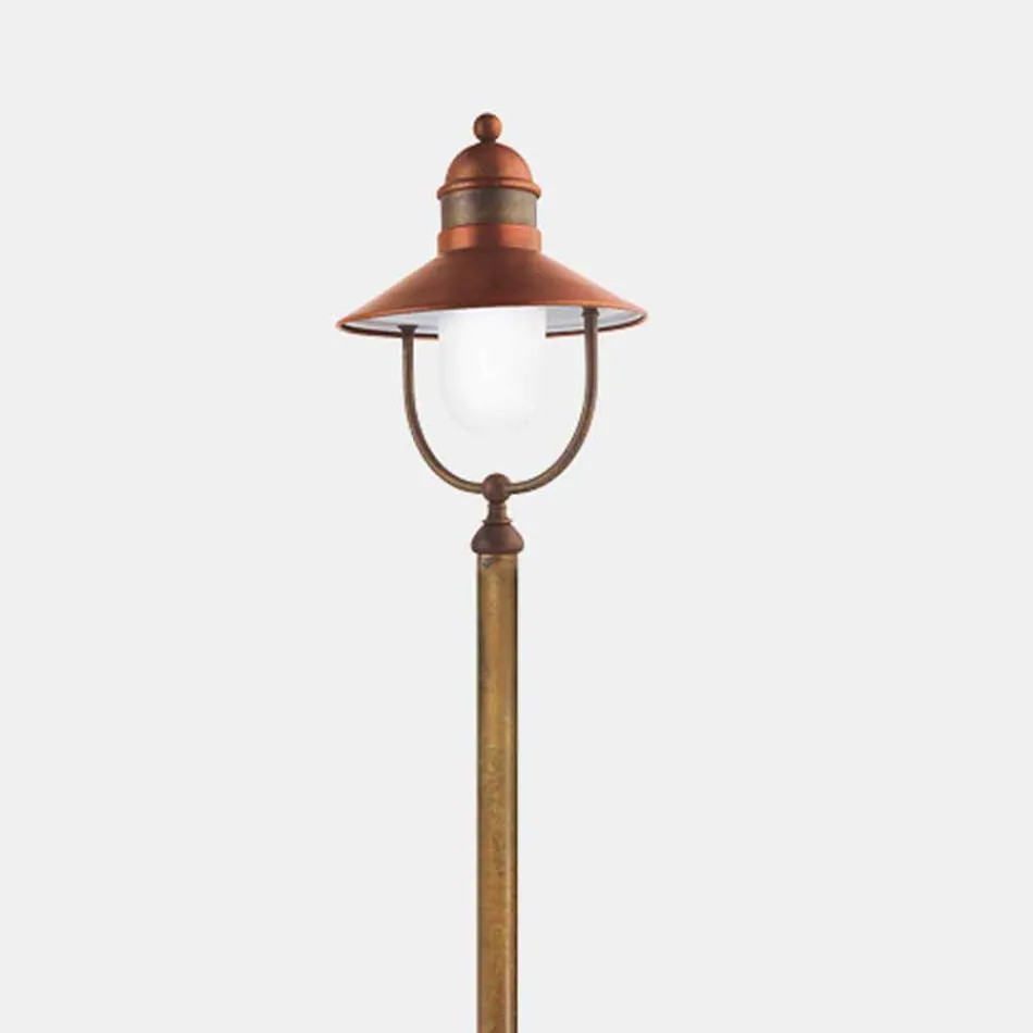Havelampe Lamppost Vintage messing og kobber 3 størrelser - Borgo af Il Fanale Viadurini