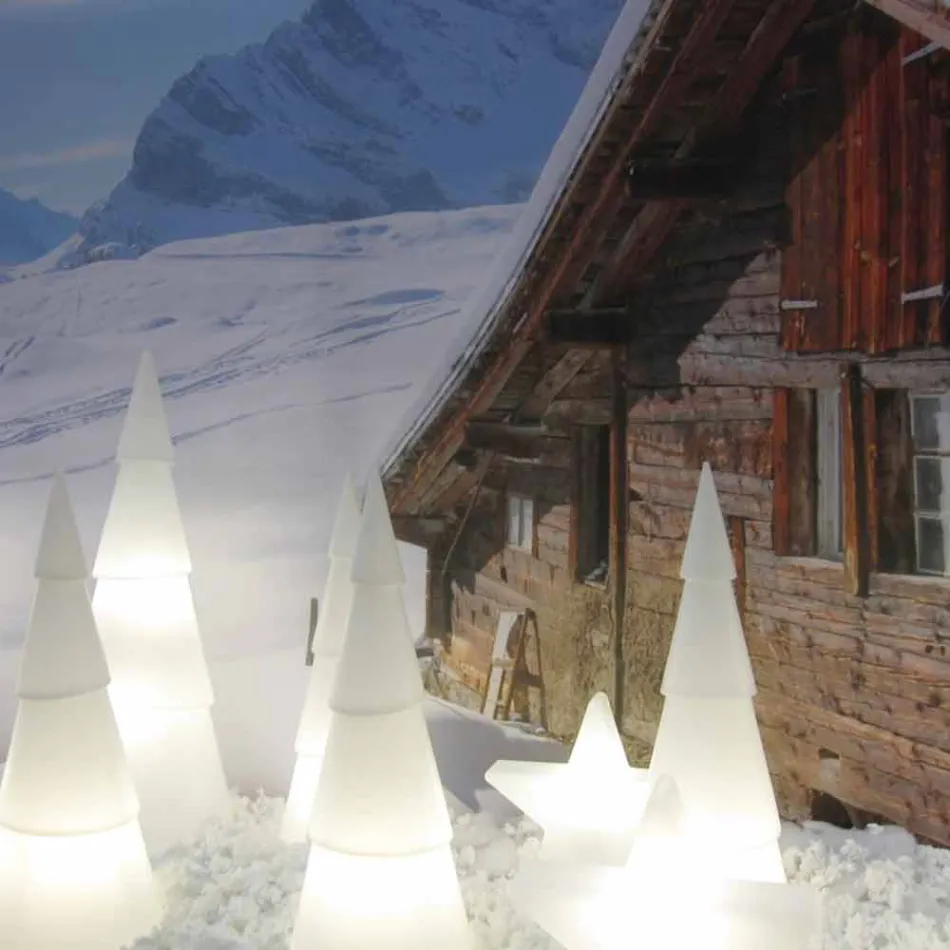 Indendørs eller udendørs lampe i hvid, rød eller grøn plast - Alberostar Viadurini