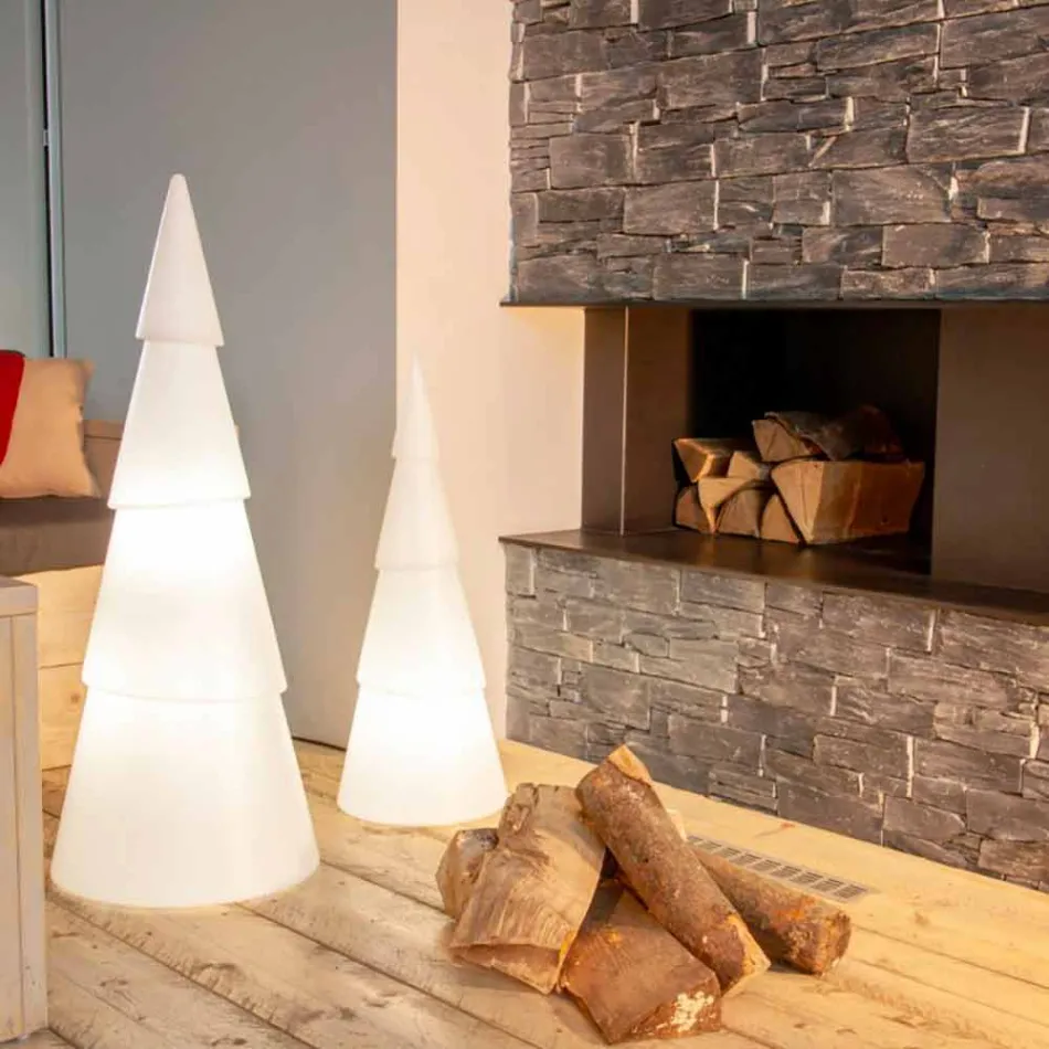 Indendørs eller udendørs lampe i hvid, rød eller grøn plast - Alberostar Viadurini