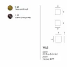 Lampe design væg i messing og stål Ø11xh.11xsp.10 cm Venus Viadurini