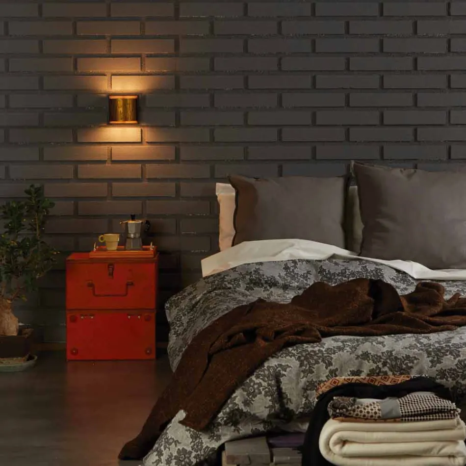 Moderne væglampe i messing og rustfrit Ø11xh.11xsp.12 cm Bernadet Viadurini