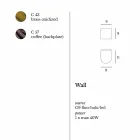 Moderne væglampe i messing og rustfrit Ø11xh.11xsp.12 cm Bernadet Viadurini