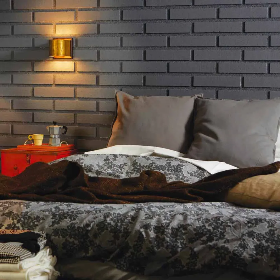 Moderne væglampe i messing og rustfrit Ø11xh.11xsp.12 cm Bernadet Viadurini