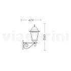 Udendørs væglampe i aluminium og gennemsigtigt glas - Alchemist Viadurini