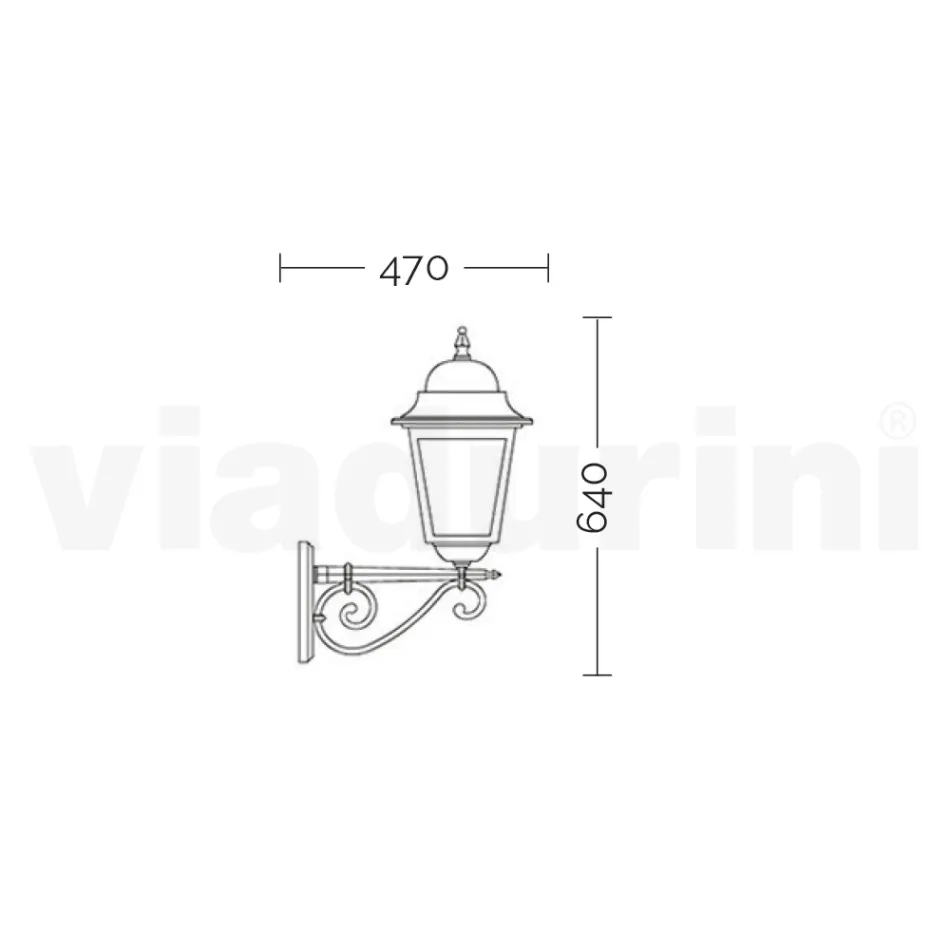 Udendørs væglampe i aluminium og gennemsigtigt glas - Alchemist Viadurini