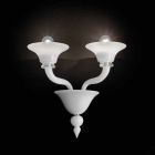 Væglampe med 2 lys i håndlavet Venedig glas - Ismail Viadurini