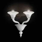 Væglampe med 2 lys i håndlavet Venedig glas - Ismail Viadurini