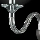 Væglampe i to glas lys og cristallo Ivy, lavet i Italien Viadurini