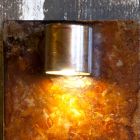 Artisan væglampe i jern Corten Finish Made in Italy - Cialda Viadurini