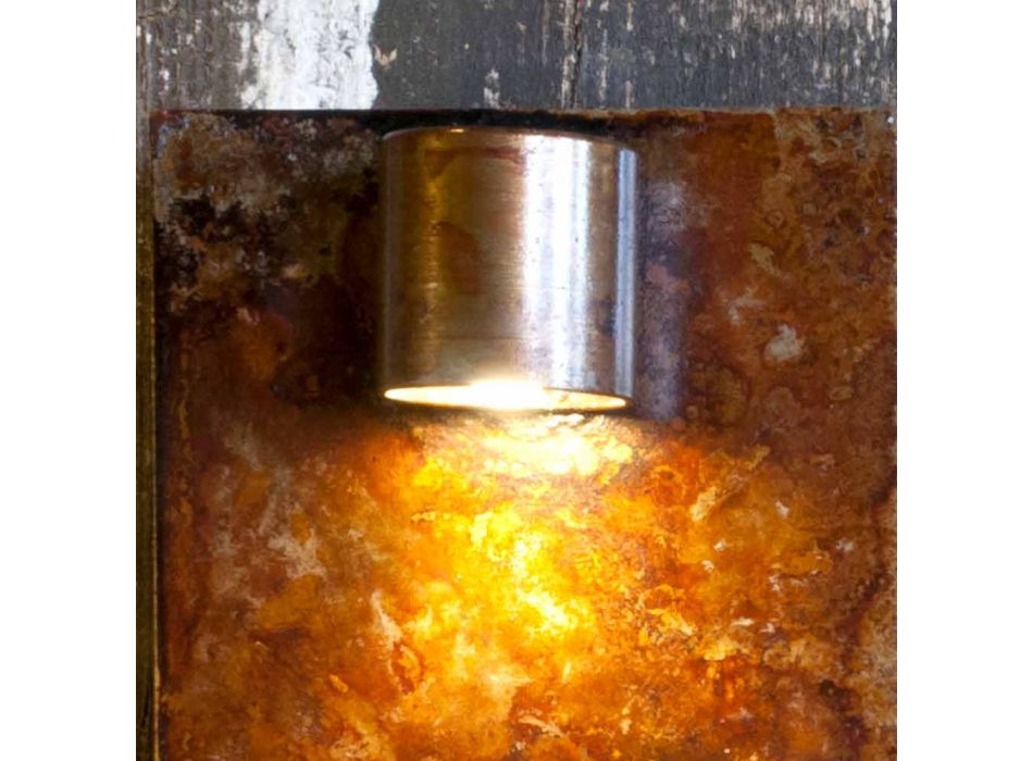 Artisan væglampe i jern Corten Finish Made in Italy - Cialda Viadurini