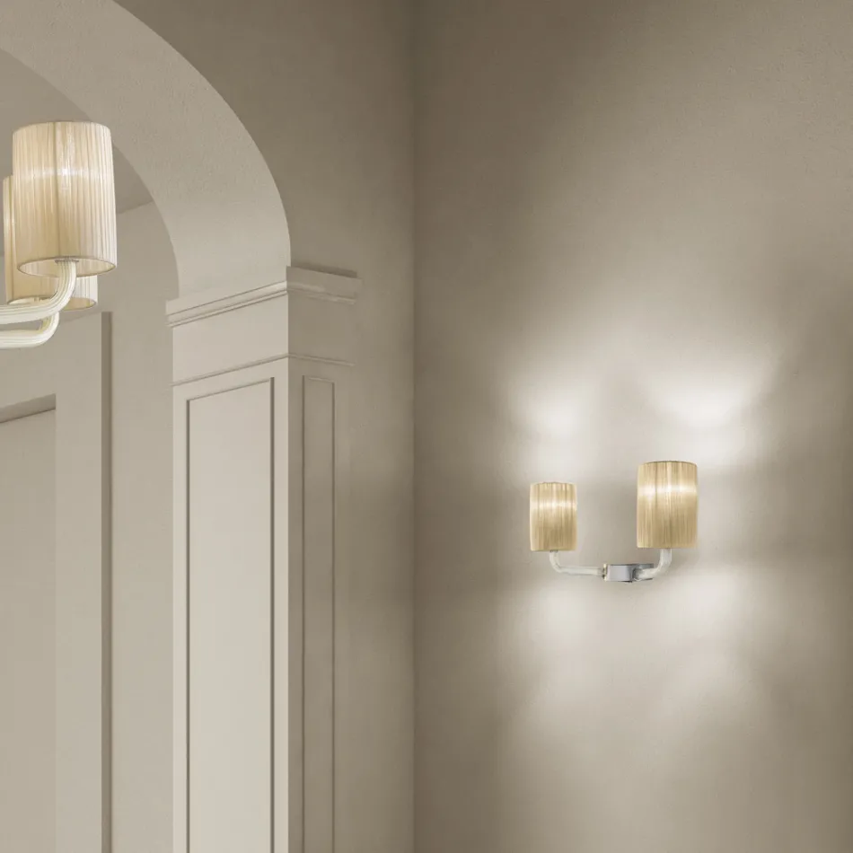 Håndlavet venetiansk glasvæglampe lavet i Italien - Graham Viadurini