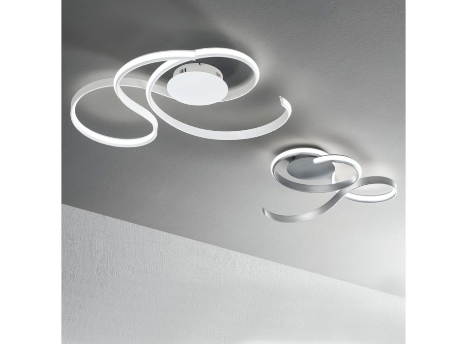 Væglampe med LED i Malet Metal Moderne Design - Trella Viadurini