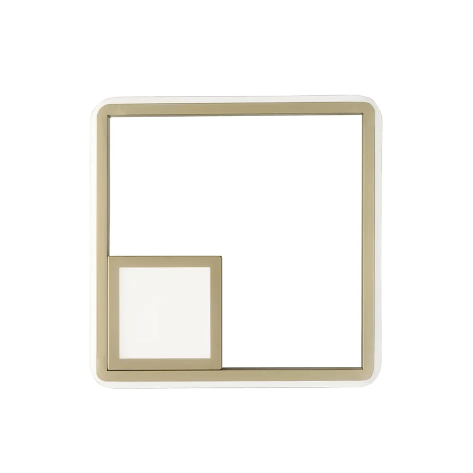 Væglampe med LED i guldlakeret metal - Formel Viadurini