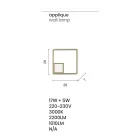 Væglampe med LED i guldlakeret metal - Formel Viadurini