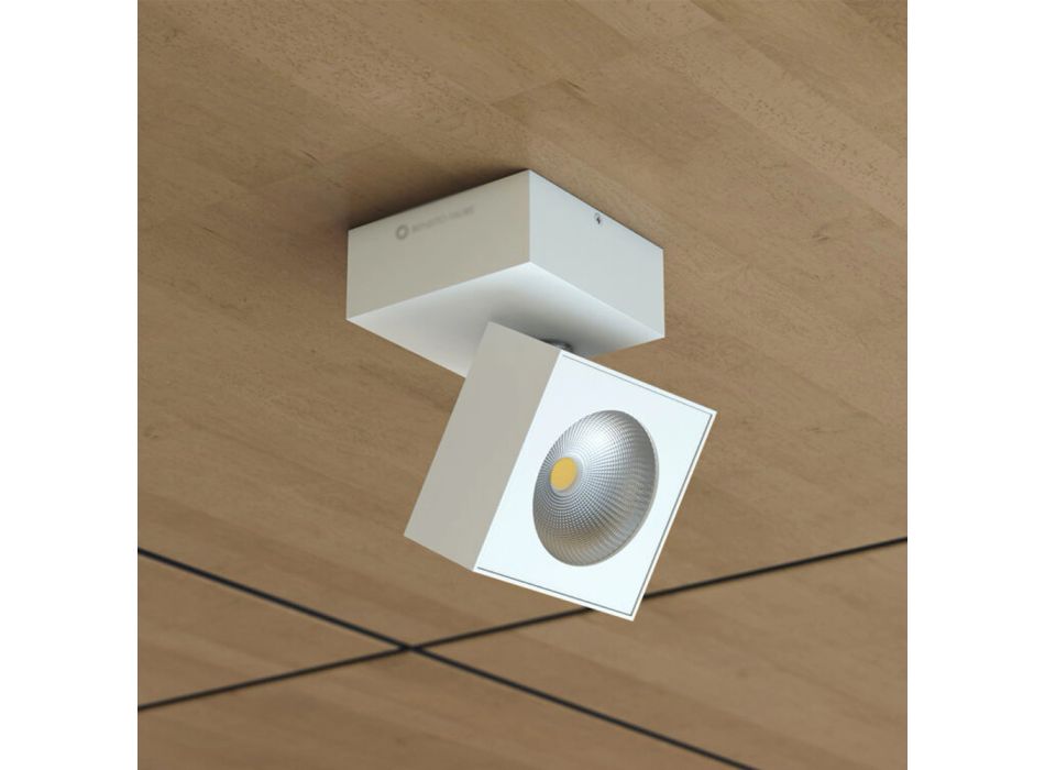 Dekorativ væglampe Led 14W i hvid eller sort aluminium - Vernon Viadurini