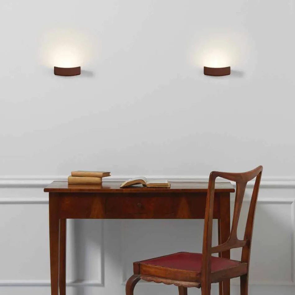 Lampe moderne design stål væg Ø13xh.3,5xsp.10 cm Osea Viadurini