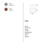 Lampe moderne design stål væg Ø13xh.3,5xsp.10 cm Osea Viadurini