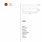 Lampe moderne design stål væg Ø50xh.3,5xsp.10 cm Eldora Viadurini