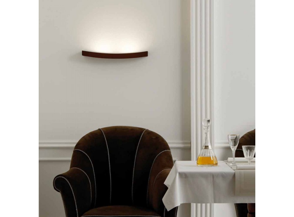 Lampe moderne design stål væg Ø50xh.3,5xsp.10 cm Eldora Viadurini