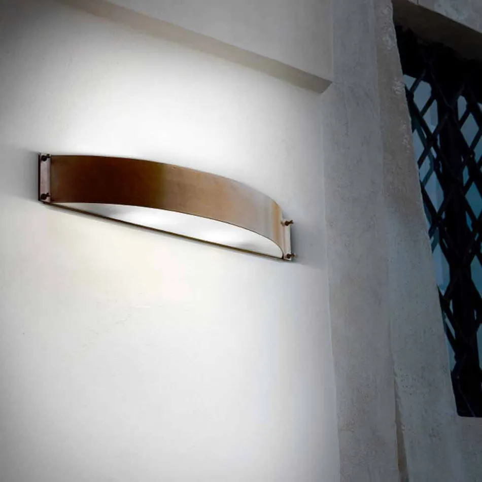 lampe væg Mode kobber og hvid methacrylat Viadurini