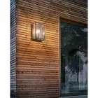 fra store væglampe i messing og glas panel Il Fanale Viadurini