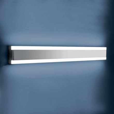 Væglampe i rustfrit stål, plexiglas og aluminium med LED-lys - Magneto Viadurini