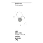 Væglampe i malet metal med LED Moderne Design - Punto Viadurini