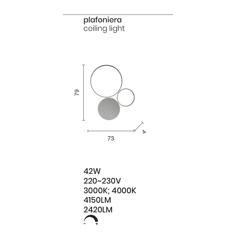 Væglampe i malet metal med LED Moderne Design - Punto Viadurini