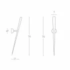 Væglampe i malet metal med integreret LED Made in Italy - Throne Viadurini