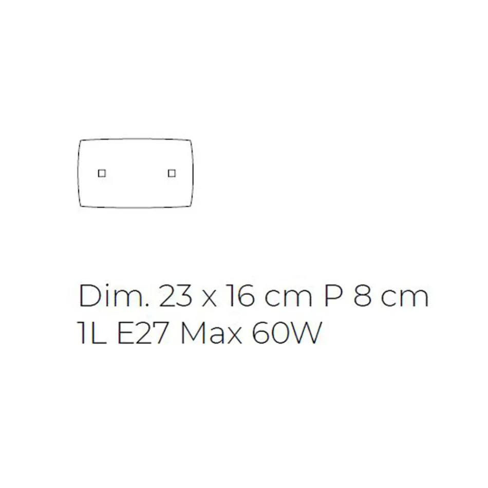 Håndblæst perlemor glas væglampe i Venedig - Krystal Viadurini