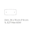 Håndblæst perlemor glas væglampe i Venedig - Krystal Viadurini