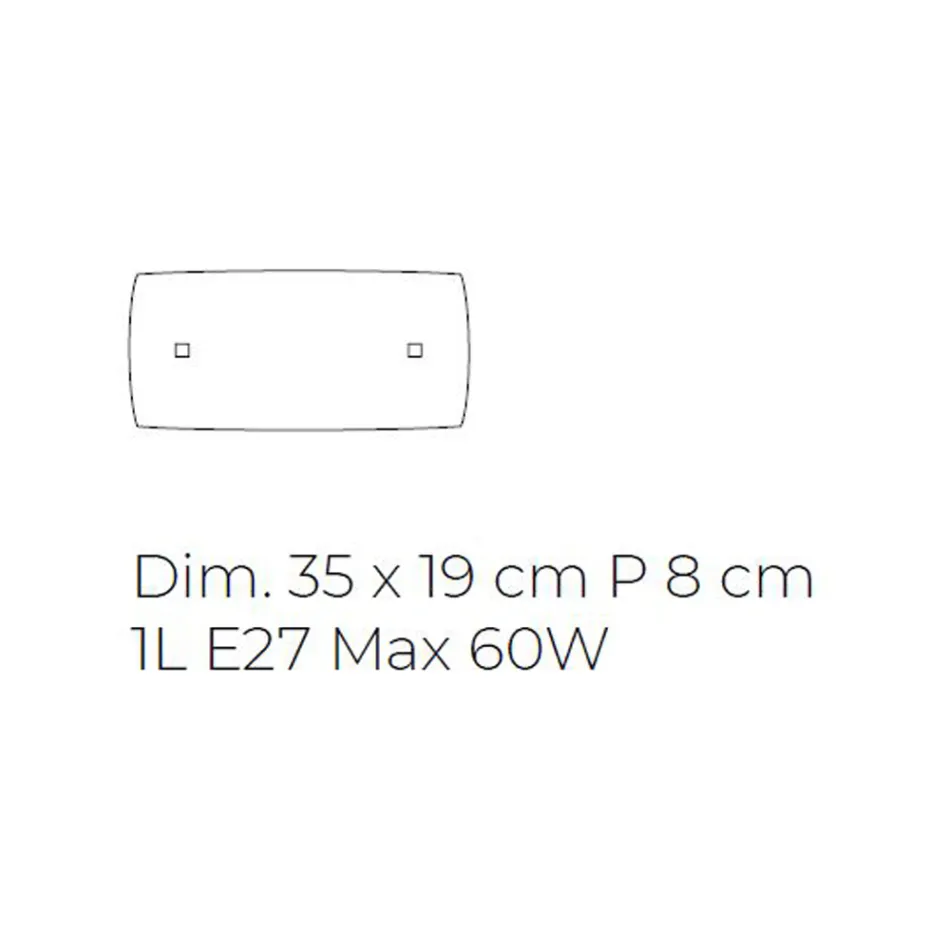 Håndblæst perlemor glas væglampe i Venedig - Krystal Viadurini