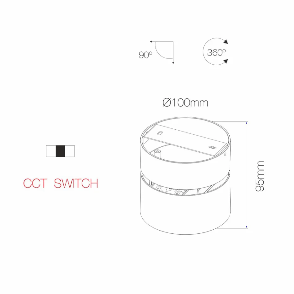14W Led væglampe til indendørs i hvid eller sort aluminium - Kina Viadurini