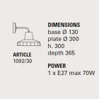 Moderne væglampe i toscansk majolica og messing, Rossi Toscot Viadurini
