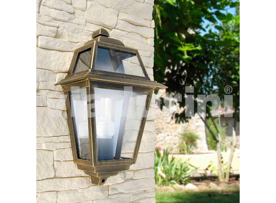 Væglampe til klassisk udendørs lavet i Italien, Kristel aluminium Viadurini