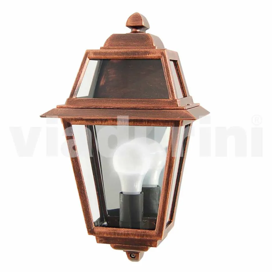 Væglampe til klassisk udendørs lavet i Italien, Kristel aluminium Viadurini