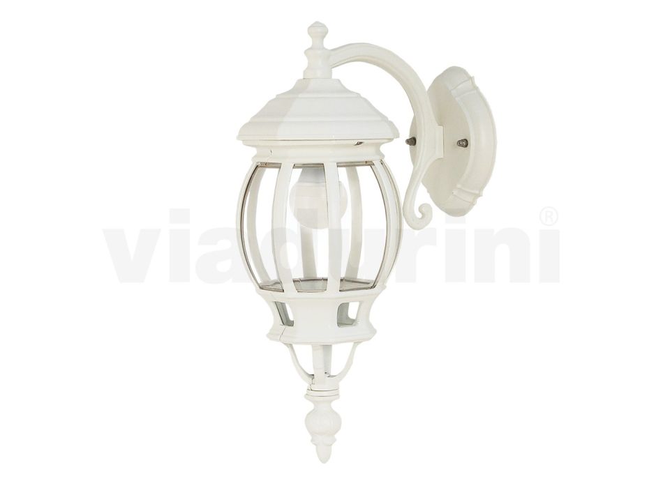 Udendørs væglampe i hvid aluminium Made in Italy - Dodo Viadurini