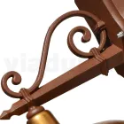 Udendørs væglampe i aluminium og messing Fremstillet i Italien - Adela Viadurini