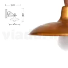 Udendørs væglampe i aluminium og messing Fremstillet i Italien - Adela Viadurini