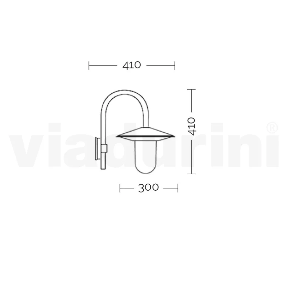 Udendørs væglampe i gråt aluminium Fremstillet i Italien - Belen Viadurini