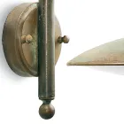 Vintage udendørs væglampe i messing og klart glas - Dragon Viadurini