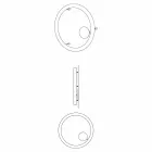 Moderne rund væglampe i polyethylen Made in Italy - Slide Giotto Viadurini