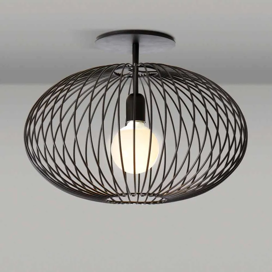 Moderne loftslampe i lakeret stål, Ø48xH 35 cm, Heila Viadurini